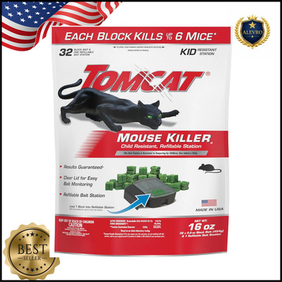 Mouse Mice Rat Killer 32 Blocks Bait Poison Rodent Station Trap* Tomcat Control*