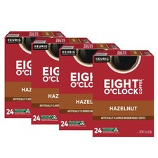 Eight O'Clock 6406CT Coffee K-Cups - Hazelnut 96/CT New