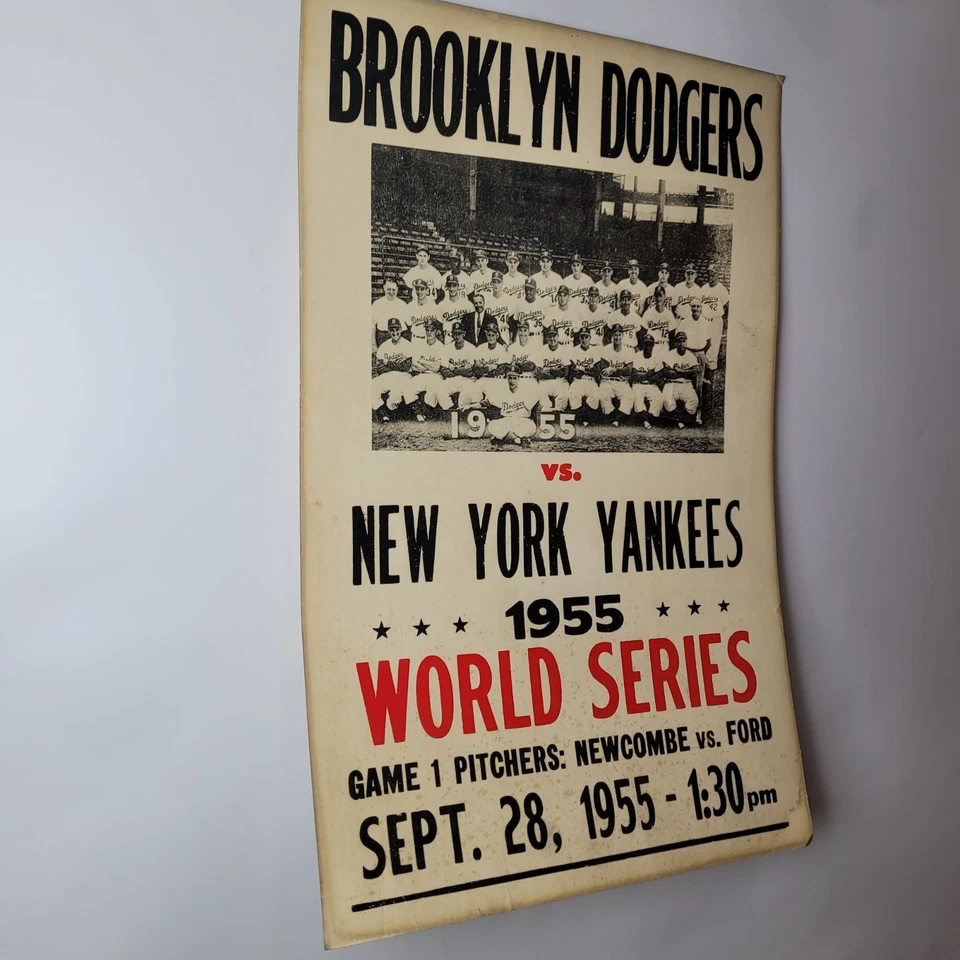 Brooklyn Dodgers Vs New York Yankees 1955 World Series Poster - Image 4 of 4