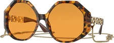 Versace VE4395 51197 Sunglasses 59mm Havana / Orange Solid Lens