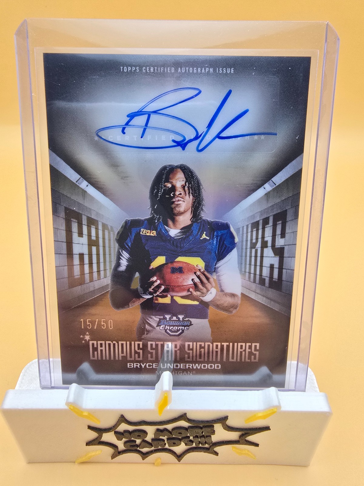 2025 Bowman Chrome University Bryce Underwood Campus Star Signatures Gold /50