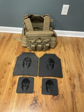 Spartan Armor Systems AR500 Steel Body Armor Condor Plate Carrier 10x12 Level 3