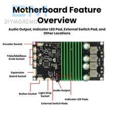 2-Channel Bluetooth Amplifier Board EQ Bass Boost Audio Amplifier Module 2x150W