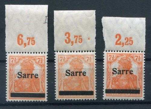 Saar 5Ia,b,c O R Tutti E Tre I Colori Oberrand ** MNH Mint (78177