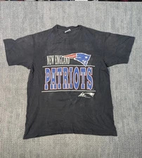 1993 Apex Sportswear New England Patriots Double Sided Graphic Shirt Large