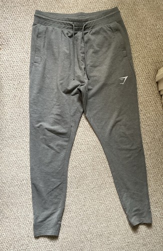 Gymshark Joggers Sweatpants Elastic Waist Drawstring Gray Sz M