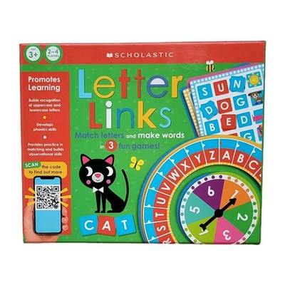 Scholastic Early Learners Game Letter Links Match Letters Make Words 3 Fun Games