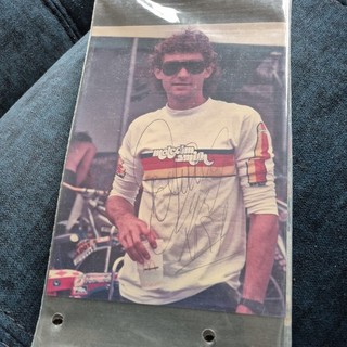 SPEEDWAY PHOTOGRAPH Dennis Sigalos signed.