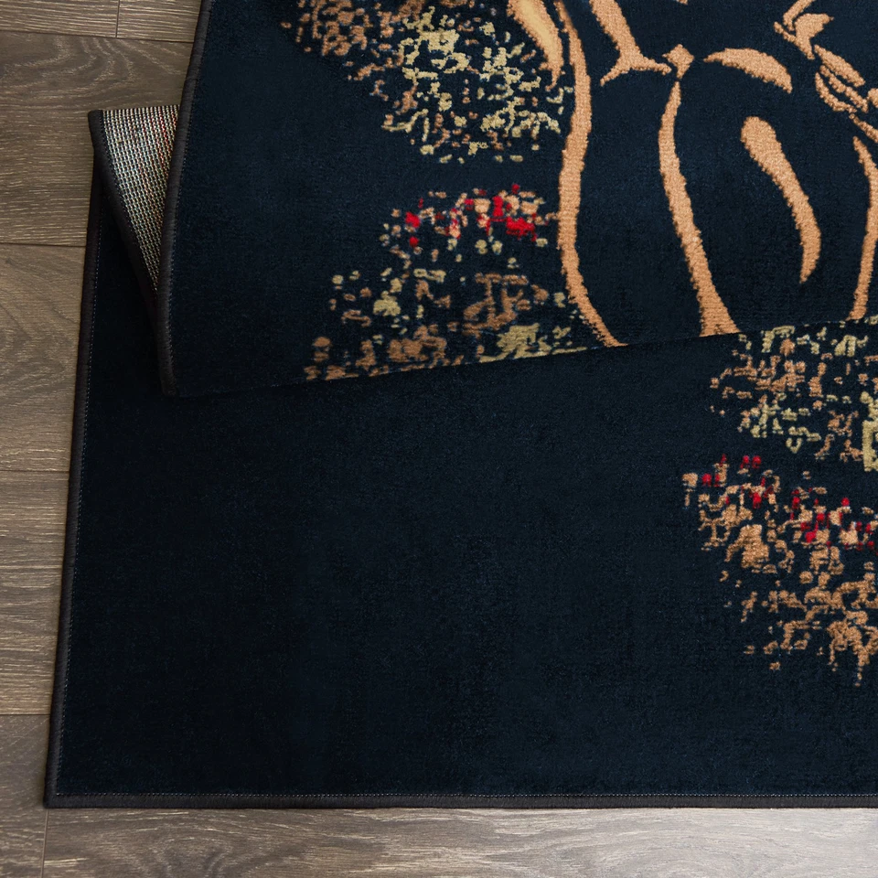 Black Panther Jaguar Area Rug 4x6 African Animal Carpet - Actual 3' 7" x 5' 3" - Image 3 of 4