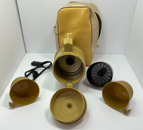 Regal 7503 VTG Poly Perk Coffee Pot Electric Percolator 2-4 Cup Mustard 70's - Picture 5 of 12