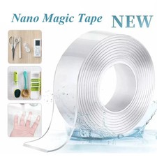 Reusable Grip Nano Adhesive Alien Tape Double-Sided Washable Gel Tape 1M