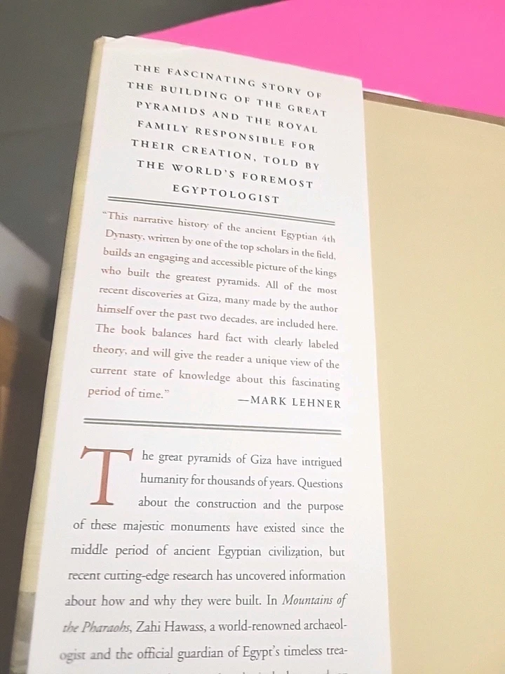 Signed, Mountains of the Pharaohs, Zahi Hawass, Hardcover, DJ, 2006 - Image 4 of 4