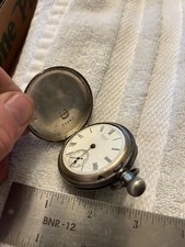 Antique American Waltham Coin Silver Hunter Pocket Watch