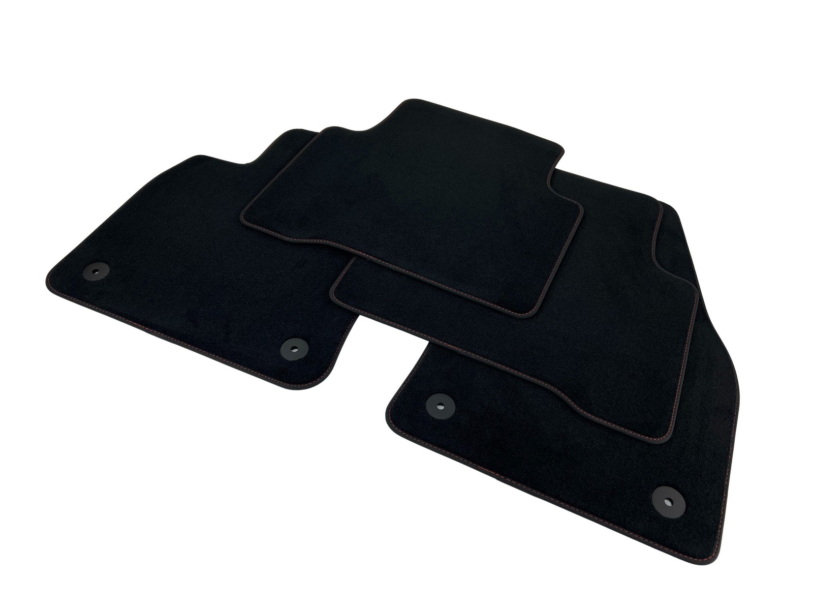 Volkswagen Touran 2 5T Black Velour R-Line Carpet Floor Mat Set, 4-Piece