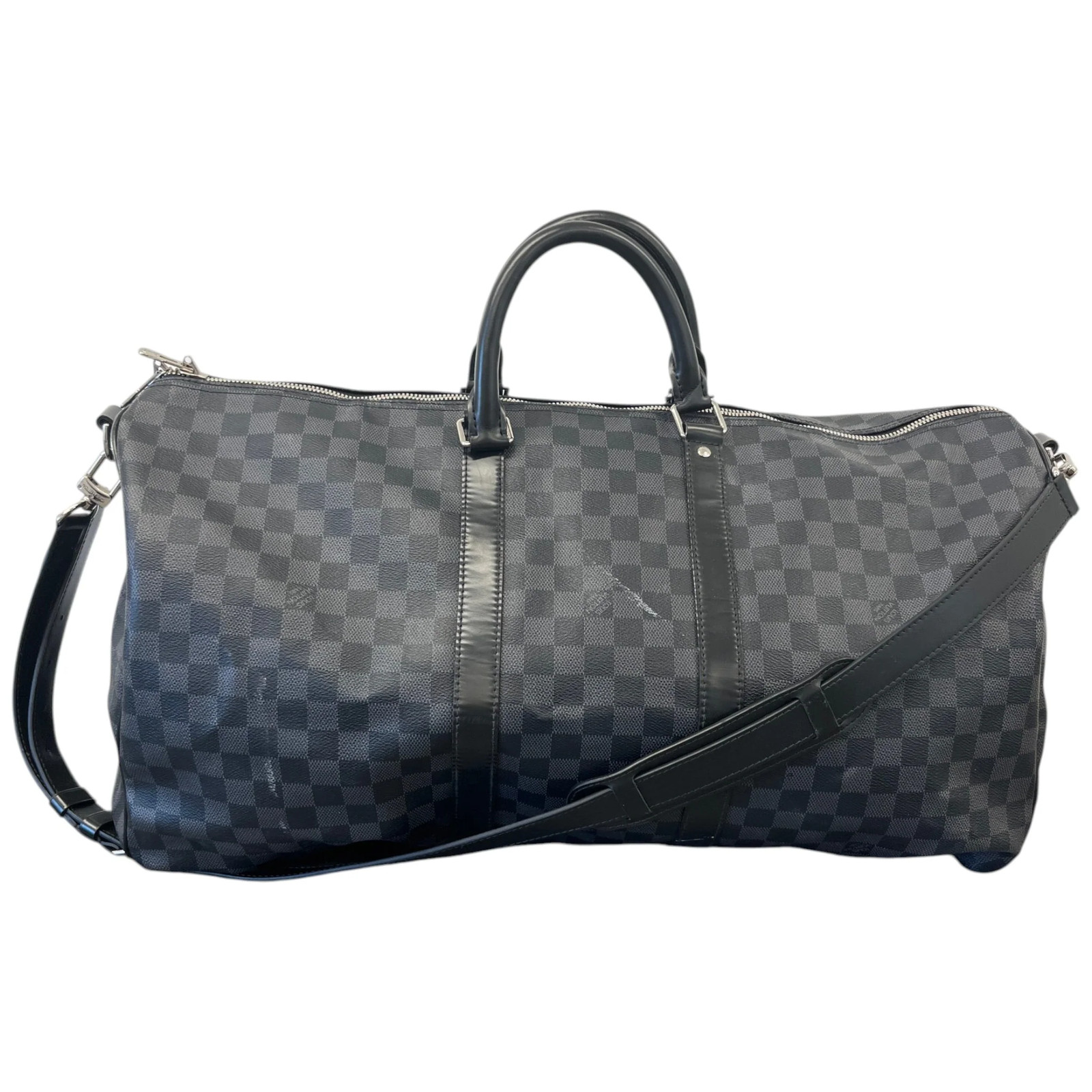 Louis Vuitton Men's Damier Graphite Keepall Bandoulière 55 Bag Black