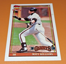 1991 Topps - Matt Williams #190 A* Before Copyright 40th Anniversary Logo
