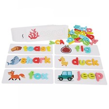 Alphabet Letter Word-Match Spell Education Learnin Preschool Game Montessori Toy