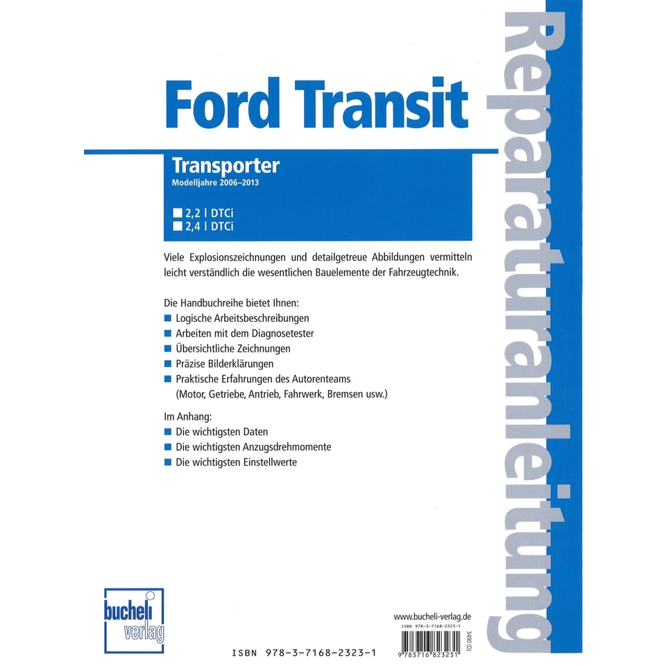 Ford Transit Transporter Typ MK7 2006-2013 Reparaturanleitung Bucheli Verlag - Bild 2 von 4