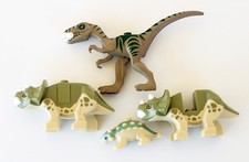 Lego dinosaurs minifigs lot of 4, Baby Triceratops Coelophysis Baby Ankylosaurus