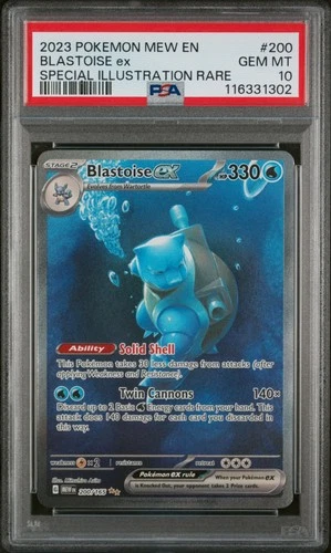 Pokemon Blastoise ex SV151 200/165 Special Illustration Rare PSA 10