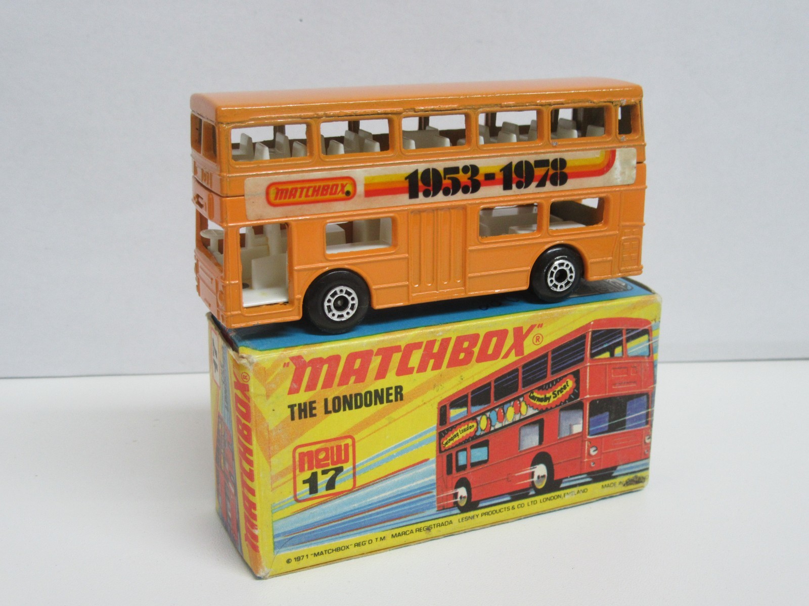 Matchbox Superfast N°17 - The Londoner Silver Jubilee Bus, 8cm, Diecast, Occasion