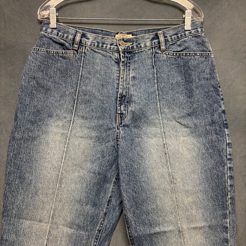 Vintage St. John's Bay Denim Jeans Pleated Straight Leg Mom Jeans Plus Size 14 - Picture 9 of 17
