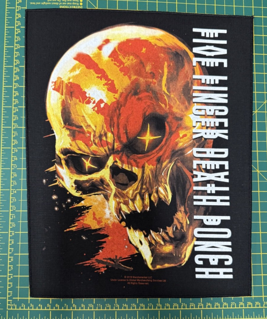 Five Finger Death Punch And Justice For None Large Sew On Back Patch Official