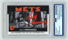 Keith Hernandez 2021 Topps Once Upon a Time In Queens #38 B/W Signed PSA Auto