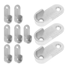 10 Pairs Closet Pole Sockets  Alloy Round Rod End Support Bracket Set  16mm