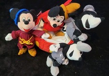 The Disney Store 70th Anniversary Mickey Mouse Bean Bag Set 4 Mickeys