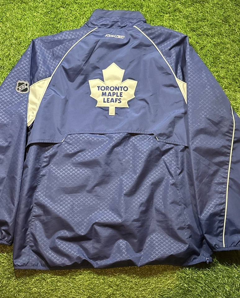 Vintage Toronto Maple Leafs Reebok NHL Windbreaker Jacket Mens Large - Image 2 of 4