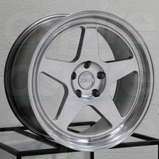 15x715x8 Kansei Knp 4x100 2525 Hyper Silver Wheels Rims Set4 73.1