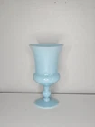 Vintage PORTIEUX VALLERYSTHAL Blue Opaline Milk Glass Goblet. Mint.