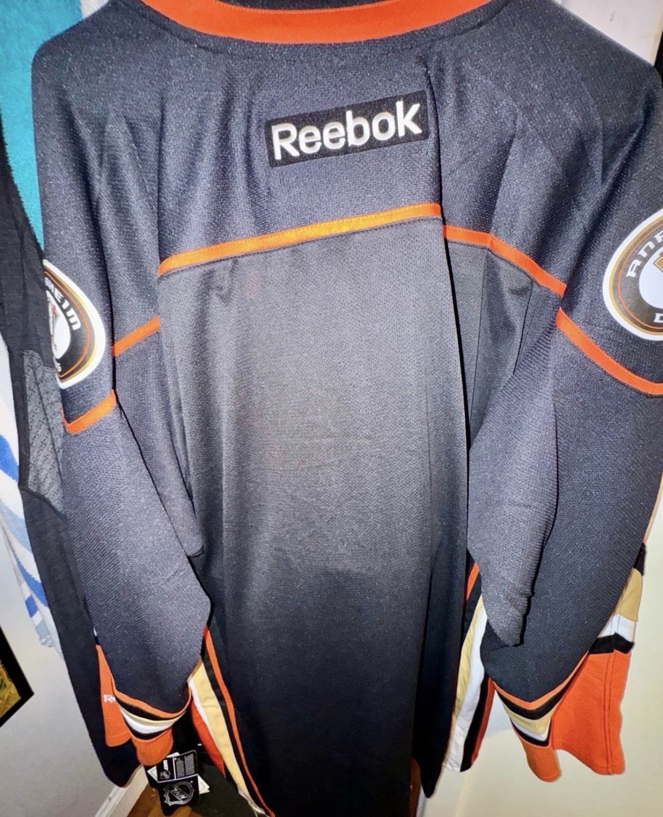Reebok Anaheim Ducks Hockey Jersey Authentic XXL NHL Black thumbnail 2