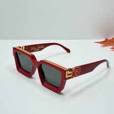 Louis Vuitton Z1165W 1.1 Millionaires Red Frame Black Lens Sunglasses