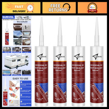 Self-Leveling White RV Roof Sealant 4-Pack - Camper Vent  Roof Leak Repair Caul