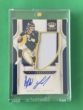 2019 Panini Chronicles Crown Royale Drew Lock Gold Patch Auto RC #23/25