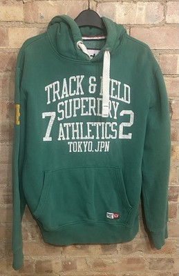 Superdry Track & Field Athletics Pullover Hoodie Gr. Medium 44'' Graphic Green