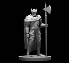 Human Male Paladin In Mithral Plate Armor W Halberd for D&D Pathfinder DND