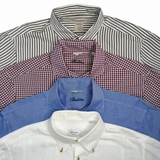LOT OF 4 Stenstr ms Fitted Body Dress Shirt Men  s XL Twofold Super Cotton