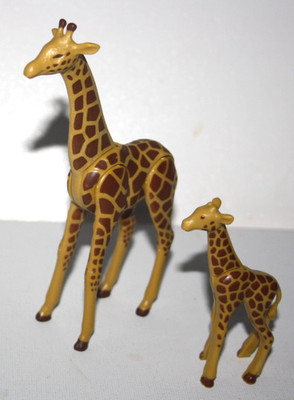 PLAYMOBIL GIRAFE AVEC PETIT GIRAFON ANIMAL SAUVAGE SAVANE ZOO