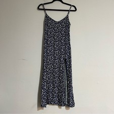 Reformation Crimini Floral Midi Slit Slip Dress Blue Size 0 Ditsy Cottage