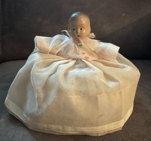 Vintage Composition Head Pin Cushion