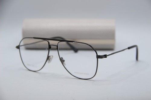 NEW JIMMY CHOO JM 005 GUA GUNMETAL GREY AUTHENTIC FRAMES EYEGLASSES 58-15