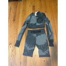 Gymshark Wtfkex Cyborg Seamless Set : Two piece grey Outfit Women  s Sz Medium