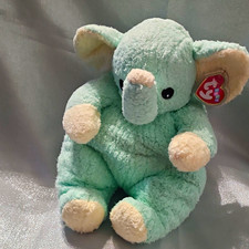 Ty Elephantbaby Mint Green Elephant Beanbag Plush, 2025 (Ages 3-5)