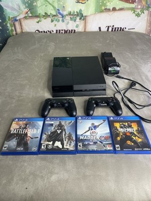 Sony PS4 Console 2 OEM Controllers Charger 4 Games Tested Bundle PlayStation 4