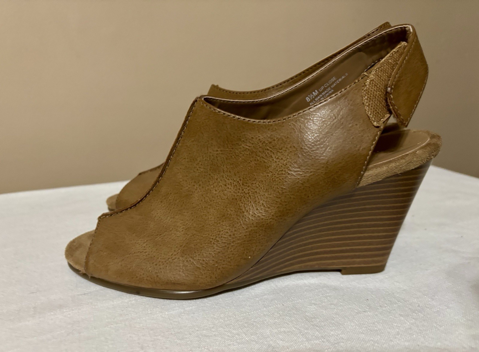 AEROSOLES Tan Leather Mules Women's Shoes Size 8.5 M