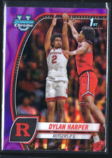 Dylan HARPER 1st Purple Lava 2024-25 Bowman Chrome University 22 RUTGERS SPURS!