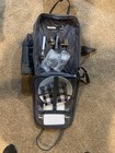 Plaid Gray Polyester Picnic Backpack Set w/ Plates Cups Napkins Forks Knives — photo 3